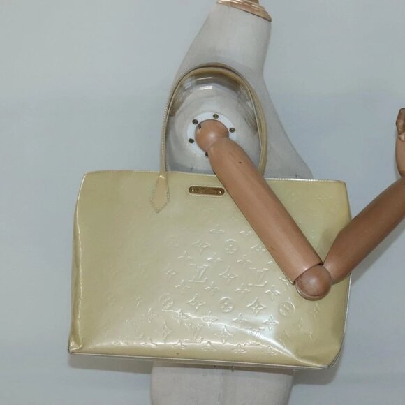 LOUIS VUITTON Monogram Vernis Wilshire MM Hand Bag Broncorail M91441 Auth 134792 - Picture 13 of 15